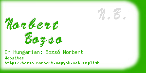 norbert bozso business card